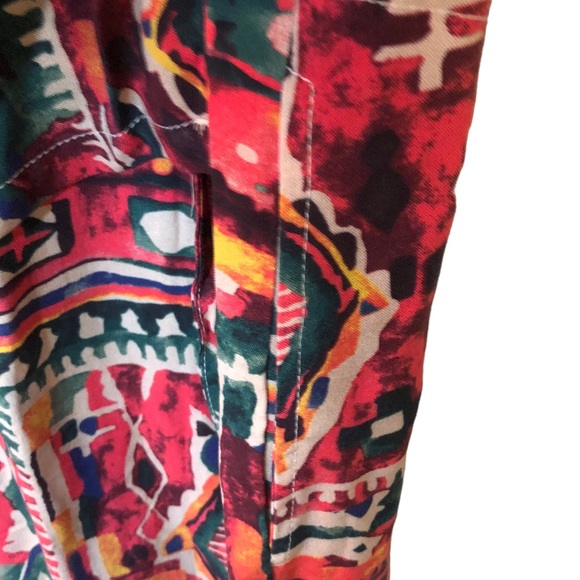 A La Carte vibrant abstract print top M - Picture 6 of 9